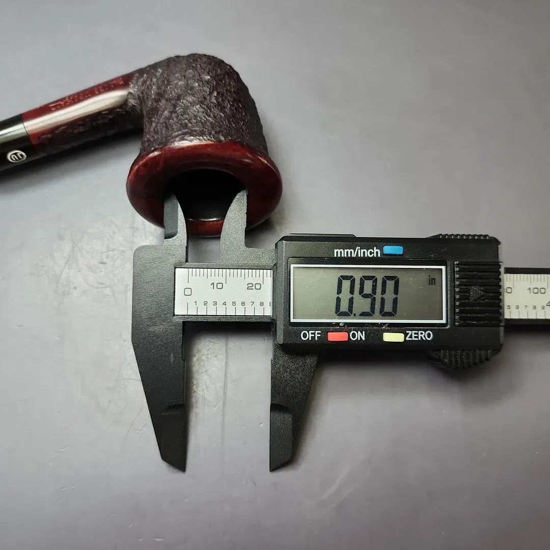 James Upshall Bark Group 6 Partially Rusticated Calabash Estate Briar Pipe, Unsmoked - Image 9