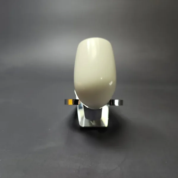 Smooth Bent Billiard w/ Purple Stem & Case Estate Block Meerschaum Pipe, Unsmoked - Image 4