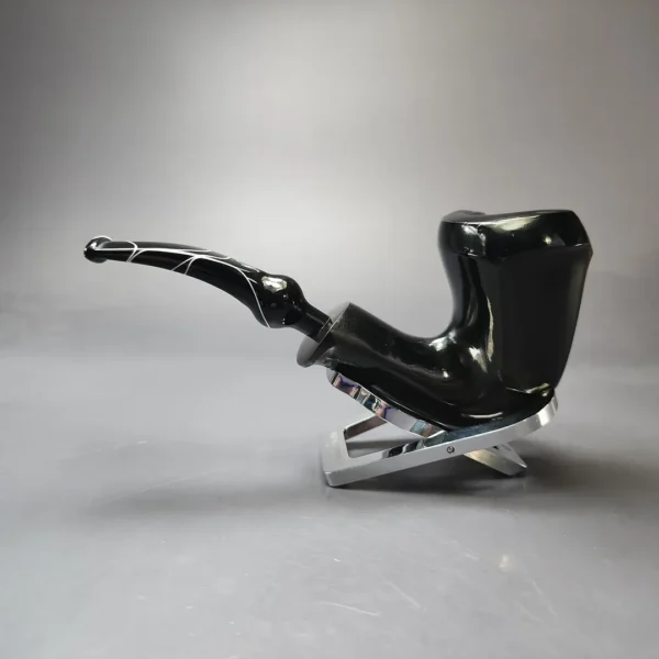 Nording Black Smooth Freehand Estate Briar Pipe, Unsmoked - Image 7