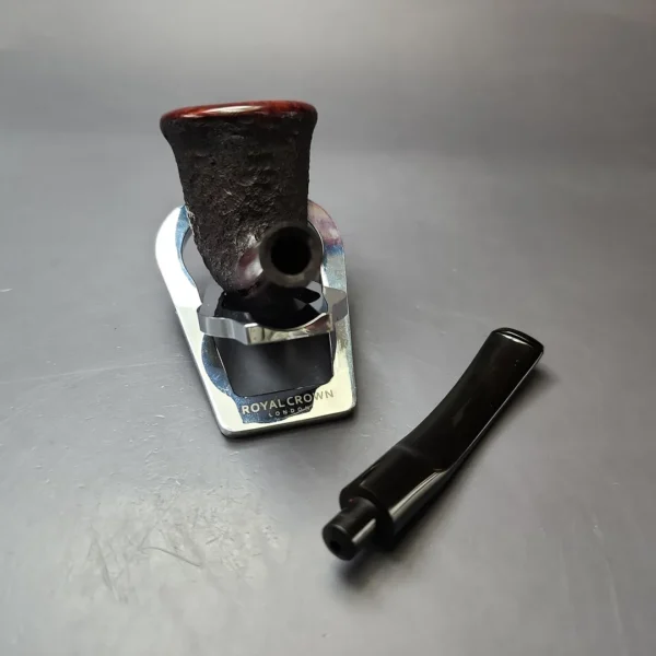 James Upshall Bark Group 6 Partially Rusticated Calabash Estate Briar Pipe, Unsmoked - Image 11