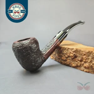 James Upshall Bark Group 6 Partially Rusticated Rhodesian Estate Briar Pipe, Unsmoked
