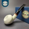 MBSD Meerschaum Deluxe Smooth Rhodesian Block Meerschaum Pipe, Briar-Mortise, New