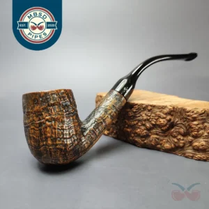 Sasieni Slendaline 59 R Sandblasted Bent Billiard Estate Briar Pipe, English Estates
