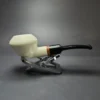 MBSD Meerschaum Deluxe Smooth Rhodesian Block Meerschaum Pipe, Briar-Mortise, New - Image 2