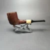MBSD Briars by Piero Vitale Vintage Sandblasted Billiard w/ Boxwood Briar Pipe, New - Image 2