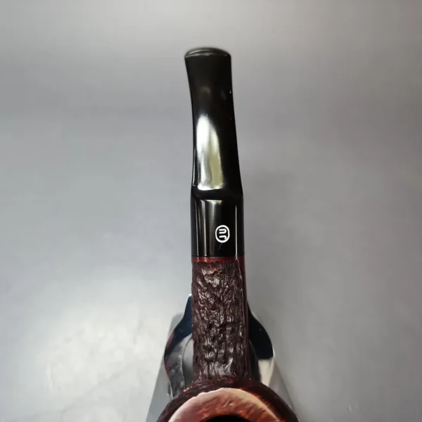 James Upshall Bark Group 6 Partially Rusticated Rhodesian Estate Briar Pipe, Unsmoked - Image 5