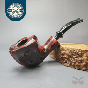 Nording Moss Partially Rusticated Freehand Estate Briar Pipe, Unsmoked