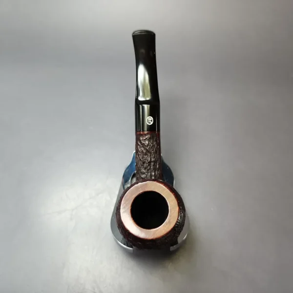 James Upshall Bark Group 6 Partially Rusticated Rhodesian Estate Briar Pipe, Unsmoked - Image 6