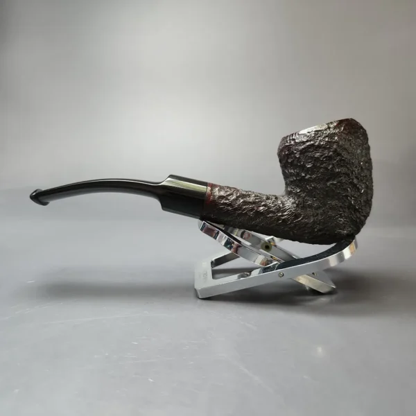 James Upshall Bark Group 6 Partially Rusticated Rhodesian Estate Briar Pipe, Unsmoked - Image 7