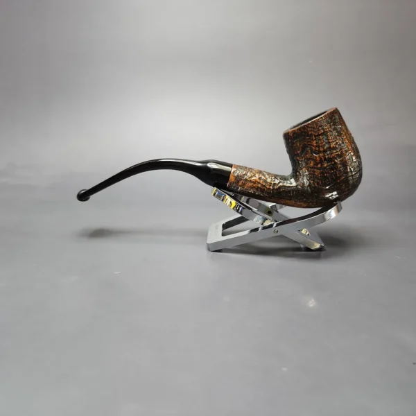 Sasieni Slendaline 59 R Sandblasted Bent Billiard Estate Briar Pipe, English Estates - Image 7