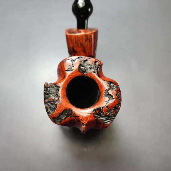 Nording Moss Partially Rusticated Freehand Estate Briar Pipe, Unsmoked - Image 6