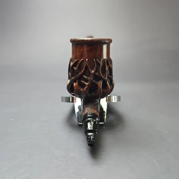 Moonlight Pipes "Sprouting Cavalier" w/ Oak Handmade Briar Pipe, New - Image 4