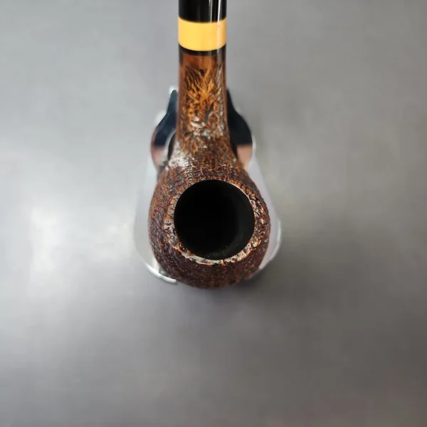 Ascorti Sabbia Di Oro Sandblasted Egg w/ Boxwood Estate Briar Pipe, Unsmoked - Image 4
