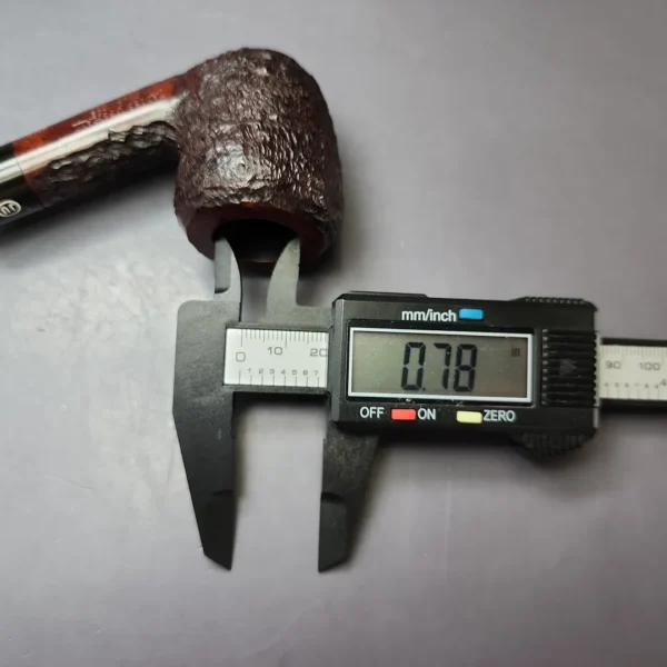 James Upshall Bark Group 6 Partially Rusticated Rhodesian Estate Briar Pipe, Unsmoked - Image 9