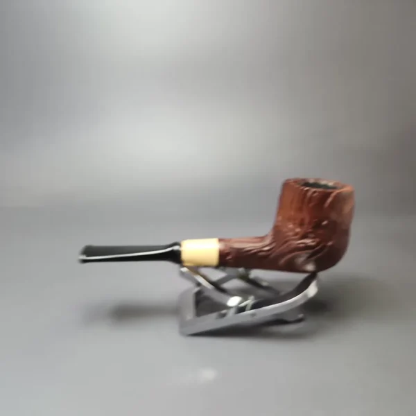 MBSD Briars by Piero Vitale Vintage Sandblasted Billiard w/ Boxwood Briar Pipe, New - Image 7