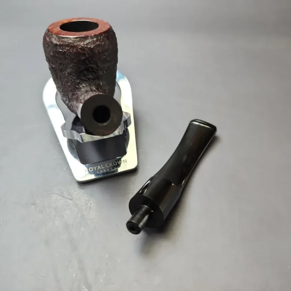 James Upshall Bark Group 6 Partially Rusticated Rhodesian Estate Briar Pipe, Unsmoked - Image 11