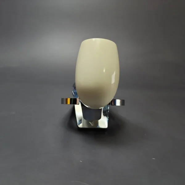 Smooth Bent Billiard w/ Blue Stem & Case Estate Block Meerschaum Pipe, Unsmoked - Image 4