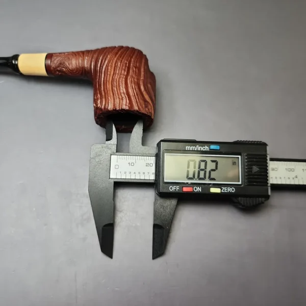 MBSD Briars by Piero Vitale Vintage Sandblasted Billiard w/ Boxwood Briar Pipe, New - Image 10