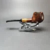 MBSD Briars by Piero Vitale Sienna Contrast Smooth Author w/ Zebrawood Briar Pipe, New - Image 7