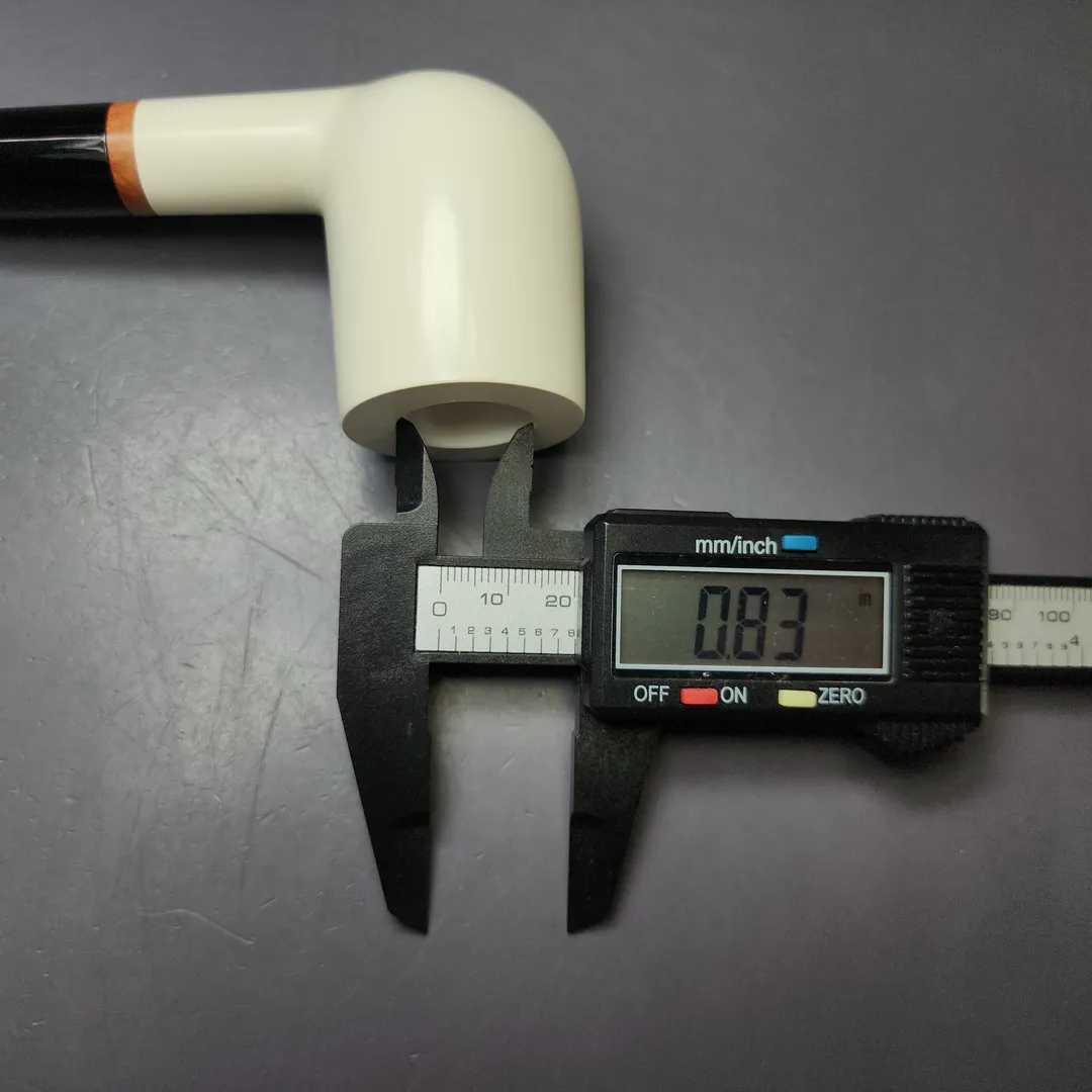 MBSD Meerschaum Deluxe Smooth Billiard Block Meerschaum Pipe, Briar-Mortise, New - Image 9