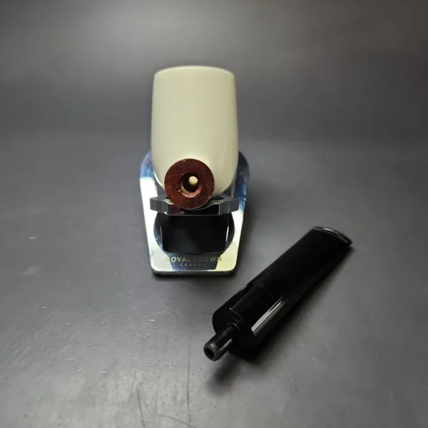 MBSD Meerschaum Deluxe Smooth Billiard Block Meerschaum Pipe, Briar-Mortise, New - Image 10