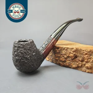 James Upshall Bark Group 5 Rusticated Brandy Estate Briar Pipe, Unsmoked