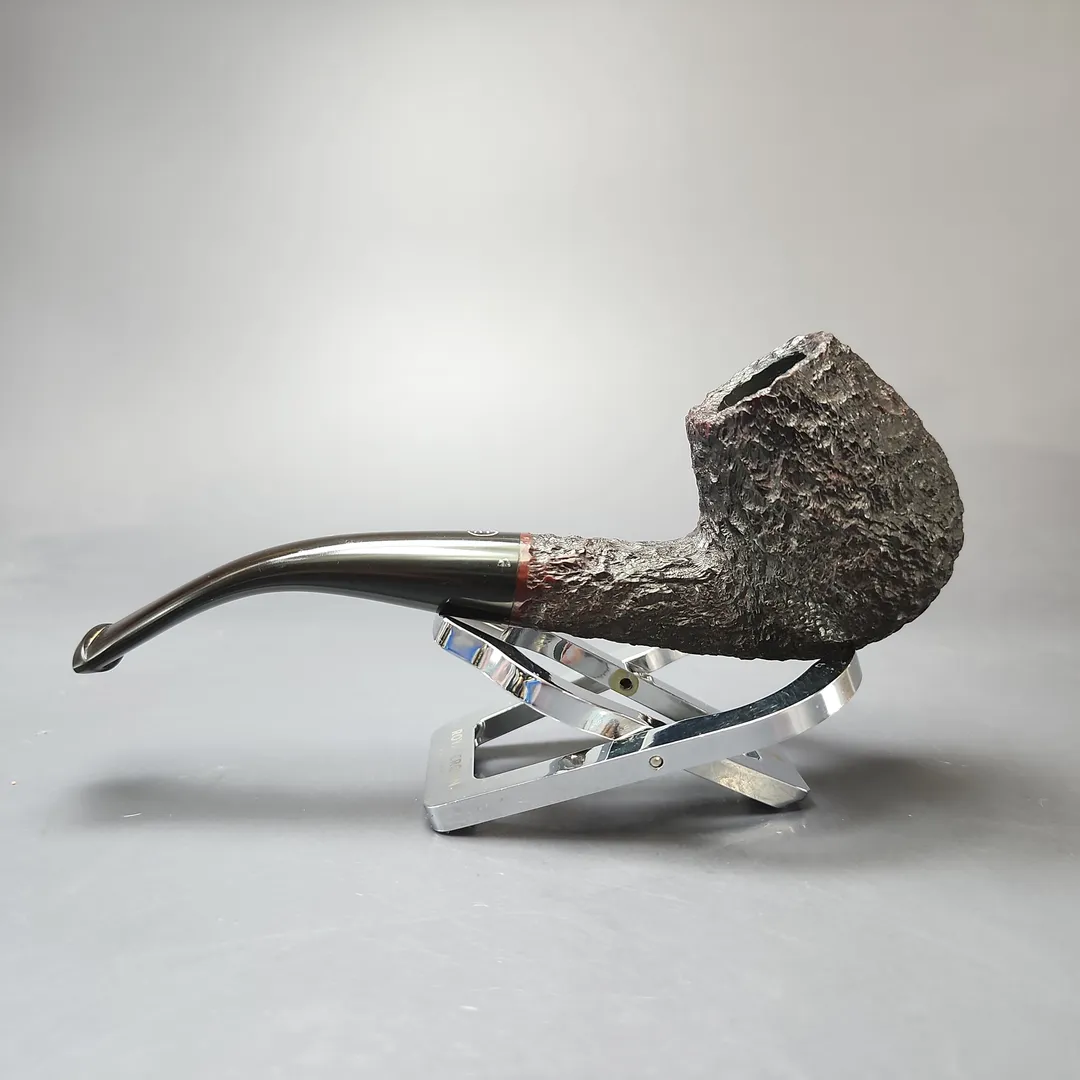 James Upshall Bark Group 5 Rusticated Brandy Estate Briar Pipe, Unsmoked - Image 2