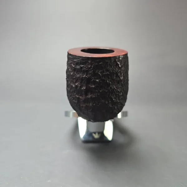 James Upshall Bark Group 5 Partially Rusticated Billiard Estate Briar Pipe, Unsmoked - Image 3