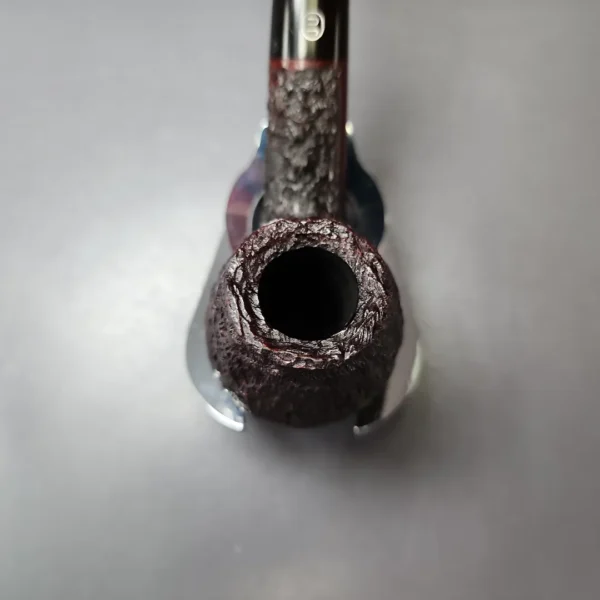 James Upshall Bark Group 5 Rusticated Brandy Estate Briar Pipe, Unsmoked - Image 4