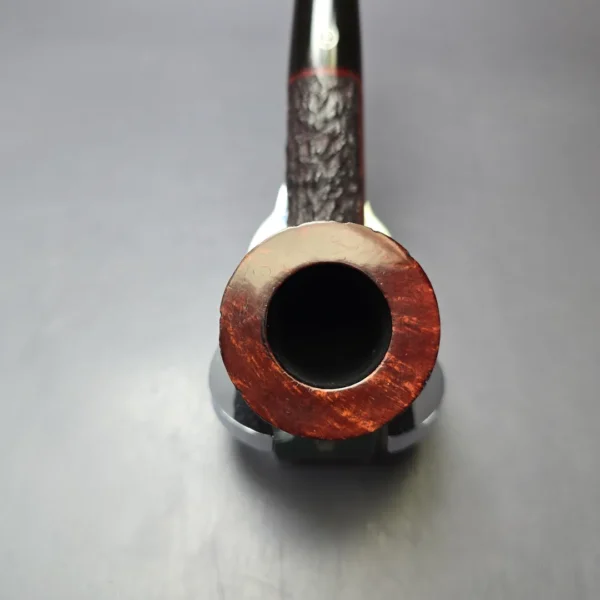 James Upshall Bark Group 5 Partially Rusticated Billiard Estate Briar Pipe, Unsmoked - Image 5