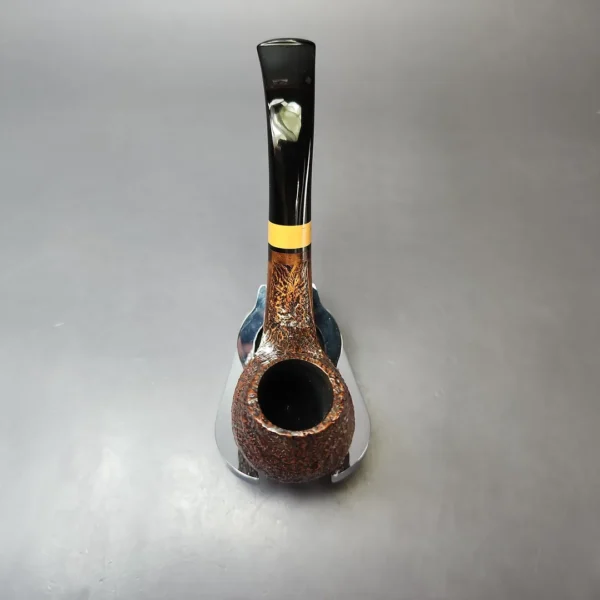 Ascorti Sabbia Di Oro Sandblasted Egg w/ Boxwood Estate Briar Pipe, Unsmoked - Image 6