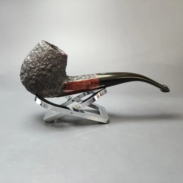 James Upshall Bark Group 5 Rusticated Brandy Estate Briar Pipe, Unsmoked - Image 7