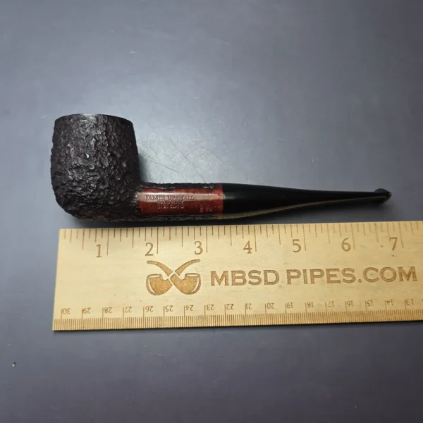James Upshall Bark Group 5 Partially Rusticated Billiard Estate Briar Pipe, Unsmoked - Image 8