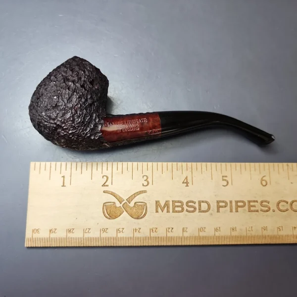 James Upshall Bark Group 5 Rusticated Brandy Estate Briar Pipe, Unsmoked - Image 8