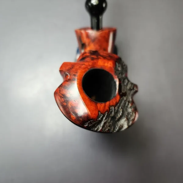 Nording Moss Partially Rusticated Freehand Estate Briar Pipe, Unsmoked - Image 4