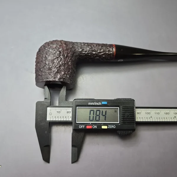 James Upshall Bark Group 5 Partially Rusticated Billiard Estate Briar Pipe, Unsmoked - Image 9