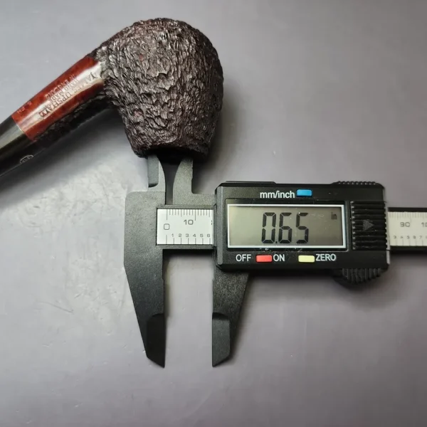 James Upshall Bark Group 5 Rusticated Brandy Estate Briar Pipe, Unsmoked - Image 9