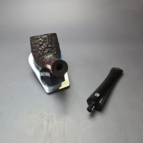 James Upshall Bark Group 5 Partially Rusticated Billiard Estate Briar Pipe, Unsmoked - Image 10