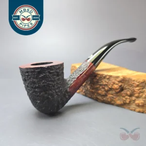 James Upshall Bark Group 5 Partially Rusticated Bent Dublin Estate Briar Pipe, Unsmoked