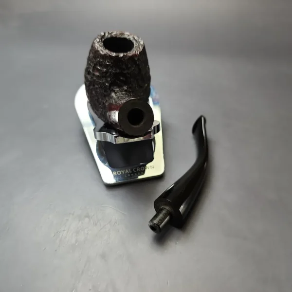 James Upshall Bark Group 5 Rusticated Brandy Estate Briar Pipe, Unsmoked - Image 11