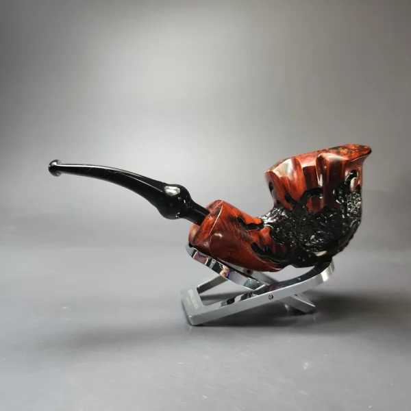 Nording Moss Partially Rusticated Freehand Estate Briar Pipe, Unsmoked - Image 7