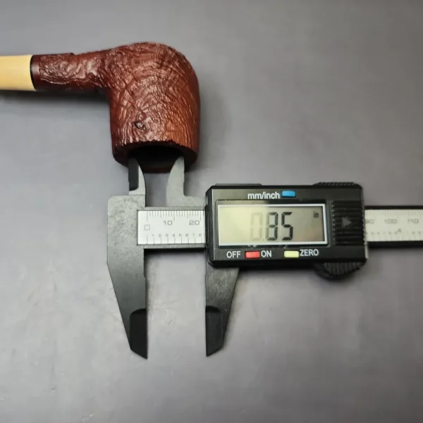 MBSD Briars by Piero Vitale Vintage Sandblasted Billiard w/ Boxwood Briar Pipe, New - Image 9