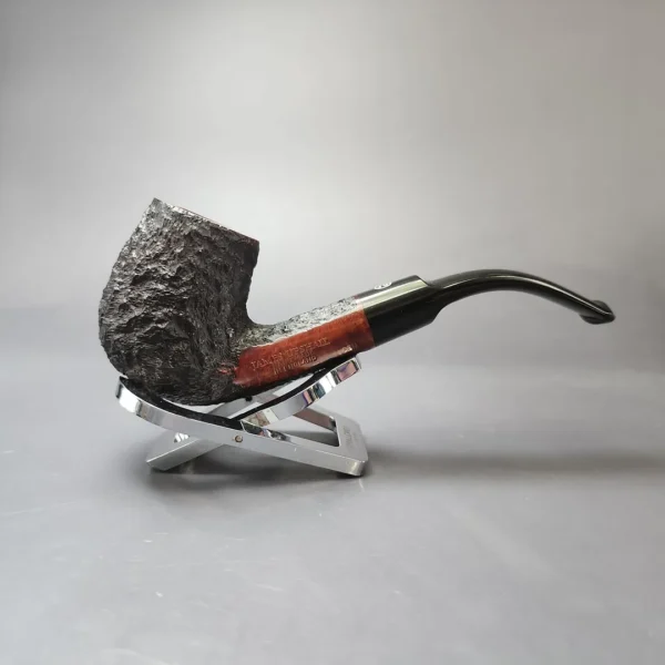 James Upshall Bark Group 6 Partially Rusticated Bent Billiard Estate Briar Pipe, Unsmoked - Image 9