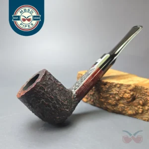 James Upshall Bark Group 5 Rusticated Billiard Estate Briar Pipe, Unsmoked