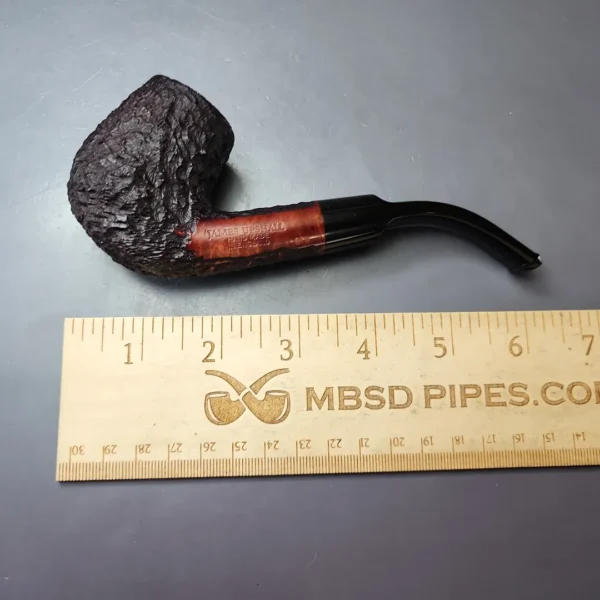 James Upshall Bark Group 6 Partially Rusticated Bent Billiard Estate Briar Pipe, Unsmoked - Image 10