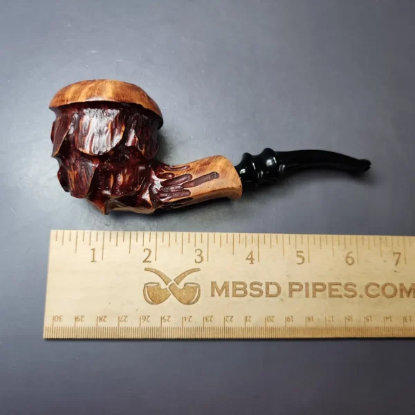 Nording Spruce Cone Partially Rusticated Freehand Estate Briar Pipe, Unsmoked - Image 8