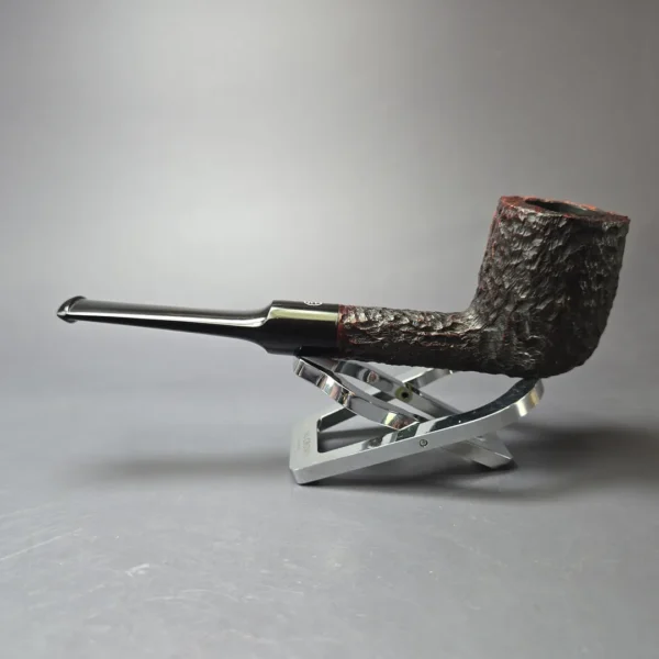James Upshall Bark Group 5 Rusticated Billiard Estate Briar Pipe, Unsmoked - Image 4