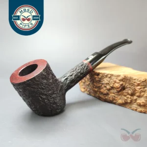 James Upshall Bark Group 6 Partially Rusticated Poker Estate Briar Pipe, Unsmoked