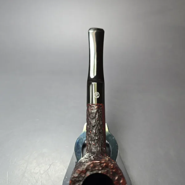 James Upshall Bark Group 5 Rusticated Billiard Estate Briar Pipe, Unsmoked - Image 6