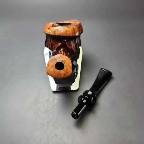 Nording Spruce Cone Partially Rusticated Freehand Estate Briar Pipe, Unsmoked - Image 11
